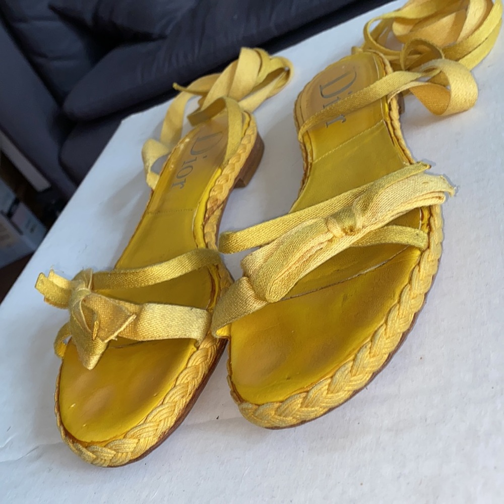 Dior yellow sandals